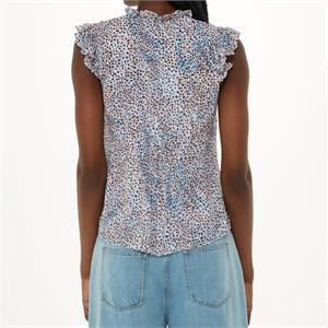 Whistles Ink Spot Frill Blouse